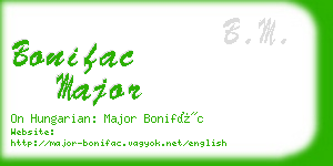 bonifac major business card